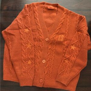 NWT Taylor Swift TLOAS Orange Cable Knit Cardigan